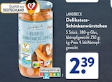 Delikatess-Schinkenwürstchen von Landbeck im aktuellen ALDI SÜD Prospekt für 2,39 €