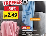 FLEECEDECKE von Level One für 2,49 € bei Sconto SB im Angebot FLEECEDECKE von Level One im aktuellen Sconto SB Prospekt