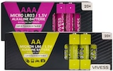Batterien Mignon AA oder Micro AAA von VIVESS für 5,99 € bei REWE im Angebot Batterien Mignon AA oder Micro AAA von VIVESS im aktuellen REWE Prospekt