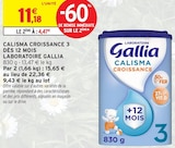 Calisma Croissance 3 Dès 12 Mois - LABORATOIRE GALLIA dans le catalogue Intermarché Super