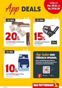 Aktueller Das Futterhaus Berlin Prospekt Das Futterhaus Prospekt Berlin "App DEALS" mit 3 Seiten