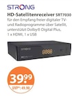 HD-Satellitenreceiver SRT7030 von Strong im aktuellen V-Markt Prospekt für 39,99 €