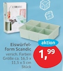 Eiswürfelform Scandic für 1,99 € bei budni im Angebot Eiswürfelform Scandic im aktuellen budni Prospekt