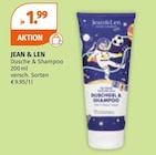 Dusche & Shampoo im Angebot bei Müller in Coburg Dusche & Shampoo Angebote von JEAN & LEN bei Müller Coburg für 1,99 €