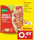 Fix Spaghetti Bolognese Angebote von Knorr bei Netto Marken-Discount Bremerhaven für 0,49 €