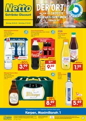 Aktueller Netto Marken-Discount Prospekt mit Cola, "DER ORT, AN DEM DAS GRÖSSTE MEHRWEG-SORTIMENT ZUHAUSE IST.", Seite 1