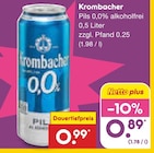 Pils 0,0% alkoholfrei im Angebot bei Netto Marken-Discount in Paderborn Pils 0,0% alkoholfrei Angebote von Krombacher bei Netto Marken-Discount Paderborn für 0,89 €