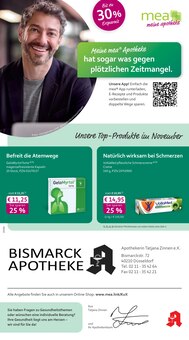 mea - meine apotheke Prospekt der Woche "Unsere November-Angebote" Seite 1, 01.11.2025 bis 30.11.2025 für Düsseldorf Aktueller mea - meine apotheke Prospekt "Unsere November-Angebote" Seite 1 von 4 Seiten für Düsseldorf