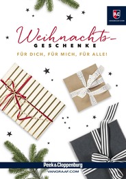 Peek und Cloppenburg Prospekt für Bremen mit 20 Seiten Peek und Cloppenburg Prospekt "Weihnachts-GESCHENKE" für Bremen, 20 Seiten, 27.11.2023 - 02.12.2023