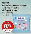 Reiswaffeln Himbeere-Joghurt oder Getreidebärchen mit Superfrüchten von Bebivita im aktuellen V-Markt Prospekt für 0,79 €