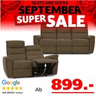 Opal 3-Sitzer oder 2-Sitzer Sofa bei Seats and Sofas im Viersen Prospekt für 899,00 €