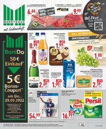 Marktkauf Prospekt für Bielefeld mit 32 Seiten Marktkauf Prospekt für Bielefeld: "Aktuelle Angebote", 32 Seiten, 26.09.2022 - 01.10.2022