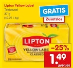 Yellow Label Teebeutel im Netto Marken-Discount Prospekt Yellow Label Teebeutel von Lipton im aktuellen Netto Marken-Discount Prospekt für 1,49 €