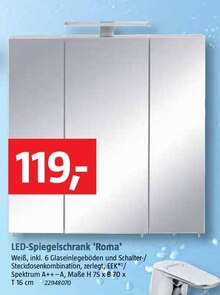 LED-Spiegelschrank 'Roma' bei BAUHAUS in Heidenheim LED-Spiegelschrank 'Roma' im Angebot bei BAUHAUS Heidenheim für 119,00 €