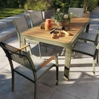 Table de jardin ROWA en aluminium coloris vert et imitation bois 6 - 10 personnes en promo chez Castorama Agen à 399,00 €