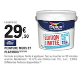 Peinture murs et plafonds - Dulux Valentine en promo chez E.Leclerc Peinture murs et plafonds - Dulux Valentine dans le catalogue E.Leclerc