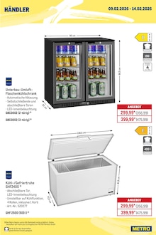 Gefriertruhe im METRO Prospekt "Wochenengebote Haendler + Monats Mix" mit 27 Seiten (Duisburg)