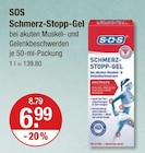 Schmerz-Stopp-Gel im V-Markt Prospekt Schmerz-Stopp-Gel von SOS im aktuellen V-Markt Prospekt für 6,99 €