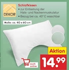 Schlafkissen im Angebot bei Netto Marken-Discount in Kirchheim Schlafkissen Angebote von DEKOR bei Netto Marken-Discount Kirchheim für 14,99 €