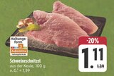 Schweineschnitzel Angebote bei E center Würzburg für 1,11 €