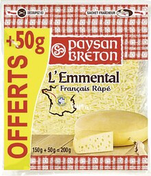 Emmental Français Râpé 28% M.G. - Casino Supermarchés à Neuilly-sur-Seine Emmental Français Râpé 28% M.G. en promo chez Casino Supermarchés Neuilly-sur-Seine à 1,68 €