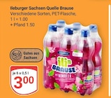 Brause im Angebot bei GLOBUS in Plauen Brause Angebote von Ileburger Sachsen Quelle bei GLOBUS Plauen für 3,00 €
