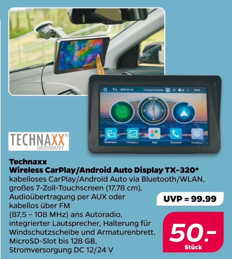 Wireless CarPlay/Android Auto Display TX-320