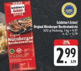 EDEKA Roßtal - Original Nürnberger Rostbratwürste Angebot im Prospekt Original Nürnberger Rostbratwürste bei EDEKA im Roßtal Prospekt für 2,99 €