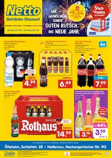 Coca Cola im Netto Marken-Discount Prospekt "DER ORT, AN DEM DU IMMER AUSGEZEICHNETE PREISE FINDEST." mit 6 Seiten (Heilbronn)