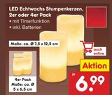 LED Echtwachs Stumpenkerzen im Angebot bei Netto Marken-Discount in Braunschweig LED Echtwachs Stumpenkerzen Angebote bei Netto Marken-Discount Braunschweig für 6,99 €