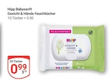 Aktuelles Babysanft Gesicht & Hände Feuchttücher Angebot bei GLOBUS in Mannheim ab 0,99 €