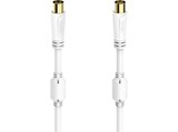 100 dB, 5 m Koax-Stecker auf Koax-Kupplung, Antennen-Kabel, von HAMA im aktuellen MediaMarkt Saturn Prospekt für 19,99 €