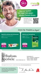 mea - meine apotheke Prospekt "Unsere August-Angebote", 4 Seiten, 01.08.2026 - 01.08.2026 Aktueller mea - meine apotheke Prospekt, "Unsere August-Angebote", mit Angeboten der Woche, gültig von 01.08.2026 bis 01.08.2026