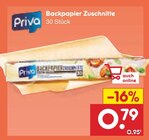 Backpapier Zuschnitte im Angebot bei Netto Marken-Discount in Göttingen Backpapier Zuschnitte Angebote von Priva bei Netto Marken-Discount Göttingen für 0,79 €