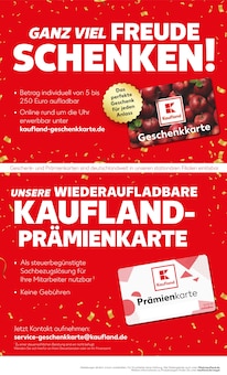 Geschenkkarte im Kaufland Prospekt "Aktuelle Angebote" mit 64 Seiten (Berlin)