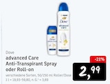 advanced Care Anti-Transpirant Spray im Angebot bei Konsum in Dresden advanced Care Anti-Transpirant Spray Angebote von Dove bei Konsum Dresden für 2,99 €