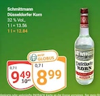 Düsseldorfer Korn im Angebot bei GLOBUS in Kempen Düsseldorfer Korn Angebote von Schmittmann bei GLOBUS Kempen für 8,99 €