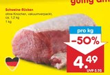 Aktuelle Schweinefleisch Angebote bei Netto Marken-Discount in Köln Aktuelles Schweine-Rücken Angebot bei Netto Marken-Discount in Köln ab 4,49 €