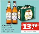 Bitburger bei Getränke Oase im Prospekt "" für 13,49 €