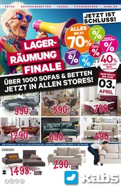 Aktueller Kabs Möbel & Einrichtung Prospekt in Bremen und Umgebung, "LAGERRÄUMUNG FINALE" mit 7 Seiten, 21.03.2025 - 03.04.2025