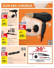 Promos Remington dans le catalogue "TOUTES EN BEAUTÉ" de Carrefour à la page 23