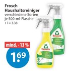 Haushaltsreiniger im Angebot bei V-Markt in München Haushaltsreiniger Angebote von Frosch bei V-Markt München für 1,69 €