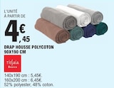 Promo Drap Housse Polycoton 90x190 cm à 4,45 € dans le catalogue E.Leclerc à Haguenau