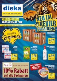 diska Prospekt für Crimmitschau: "alles an deinem ort.", 2 Seiten, 23.04.2026 - 25.04.2026