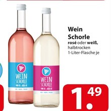 Wein Schorle bei famila Nordost in Bielefeld Wein Schorle im Angebot bei famila Nordost Bielefeld für 1,49 €