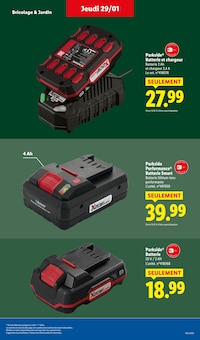 Promotion Batterie Outils dans le prospectus Lidl, valable du 29/01/2026 au 04/02/2026 Promo Batterie Outils dans le catalogue Lidl du moment à la page 41