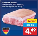 Schweine-Rücken bei Netto Marken-Discount im Aschaffenburg Prospekt für 4,49 €