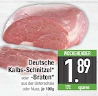 Deutsche Kalbs-Schnitzel von  im aktuellen EDEKA Prospekt für 1,89 €