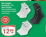 Sneaker-Socken Angebote von Nike bei GLOBUS Oberhausen für 12,99 €