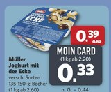 Joghurt mit der Ecke bei combi im Prospekt "" für 0,33 €